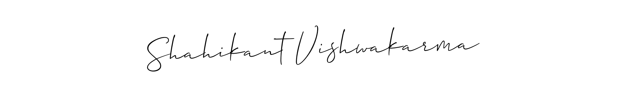 Make a beautiful signature design for name Shahikant Vishwakarma. With this signature (Allison_Script) style, you can create a handwritten signature for free. Shahikant Vishwakarma signature style 2 images and pictures png