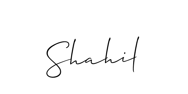 Make a beautiful signature design for name Shahil. With this signature (Allison_Script) style, you can create a handwritten signature for free. Shahil signature style 2 images and pictures png