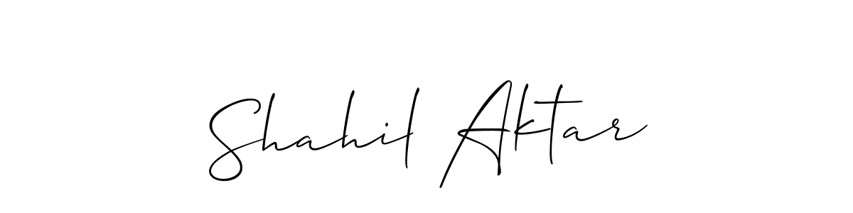Use a signature maker to create a handwritten signature online. With this signature software, you can design (Allison_Script) your own signature for name Shahil Aktar. Shahil Aktar signature style 2 images and pictures png