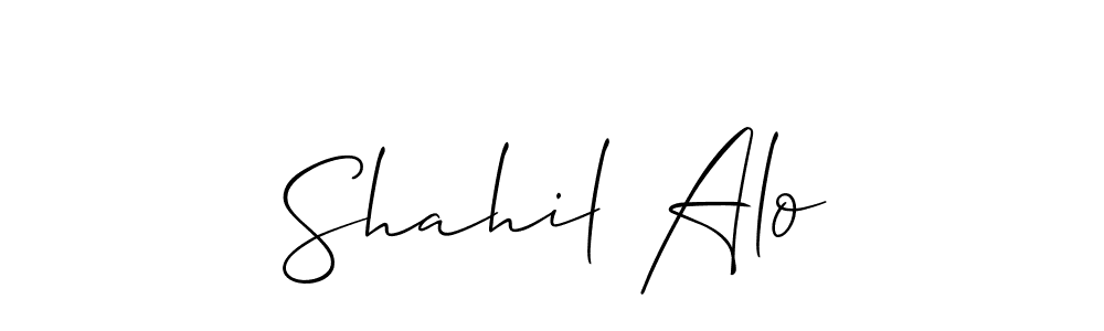Similarly Allison_Script is the best handwritten signature design. Signature creator online .You can use it as an online autograph creator for name Shahil Alo. Shahil Alo signature style 2 images and pictures png
