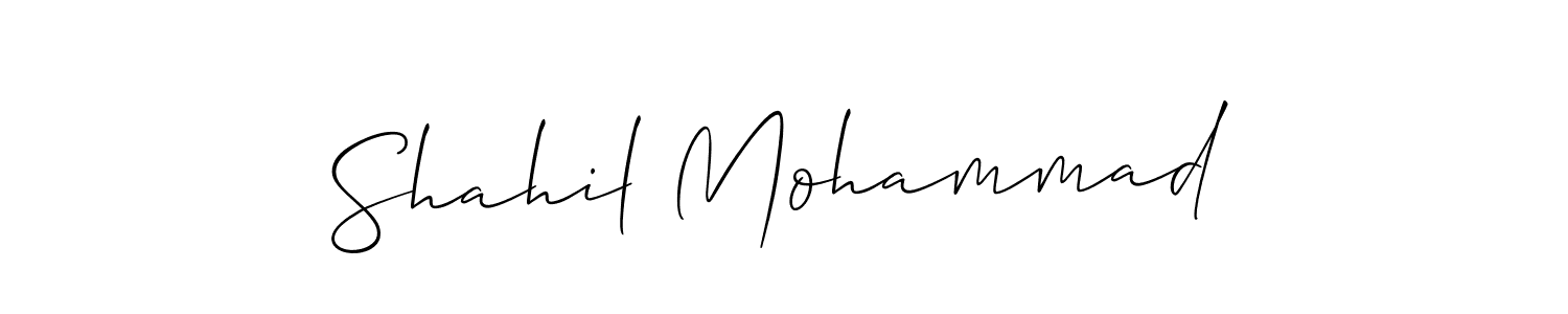 How to make Shahil Mohammad name signature. Use Allison_Script style for creating short signs online. This is the latest handwritten sign. Shahil Mohammad signature style 2 images and pictures png