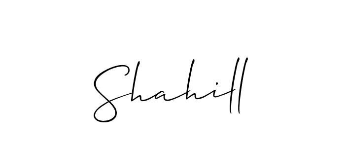 Make a short Shahill signature style. Manage your documents anywhere anytime using Allison_Script. Create and add eSignatures, submit forms, share and send files easily. Shahill signature style 2 images and pictures png