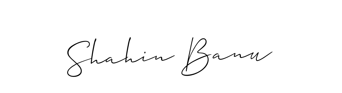 How to make Shahin Banu signature? Allison_Script is a professional autograph style. Create handwritten signature for Shahin Banu name. Shahin Banu signature style 2 images and pictures png