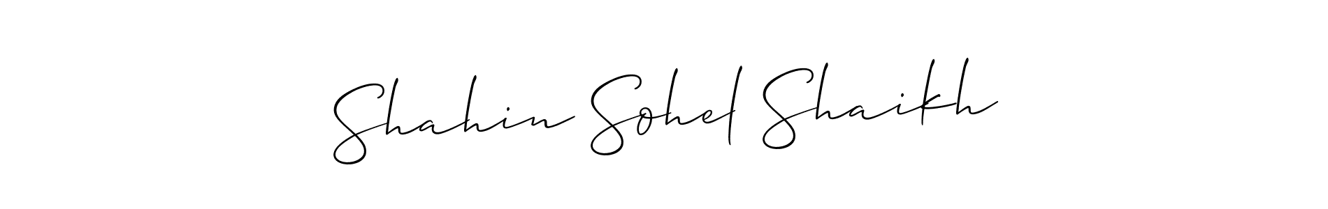 How to make Shahin Sohel Shaikh signature? Allison_Script is a professional autograph style. Create handwritten signature for Shahin Sohel Shaikh name. Shahin Sohel Shaikh signature style 2 images and pictures png