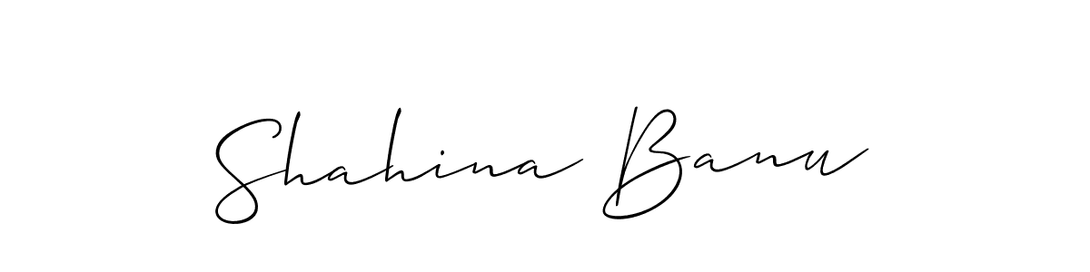 if you are searching for the best signature style for your name Shahina Banu. so please give up your signature search. here we have designed multiple signature styles  using Allison_Script. Shahina Banu signature style 2 images and pictures png