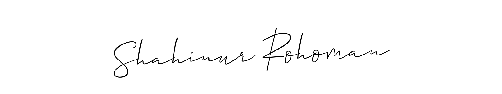 Make a beautiful signature design for name Shahinur Rohoman. Use this online signature maker to create a handwritten signature for free. Shahinur Rohoman signature style 2 images and pictures png
