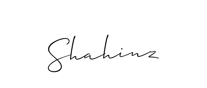 Allison_Script is a professional signature style that is perfect for those who want to add a touch of class to their signature. It is also a great choice for those who want to make their signature more unique. Get Shahinz name to fancy signature for free. Shahinz signature style 2 images and pictures png