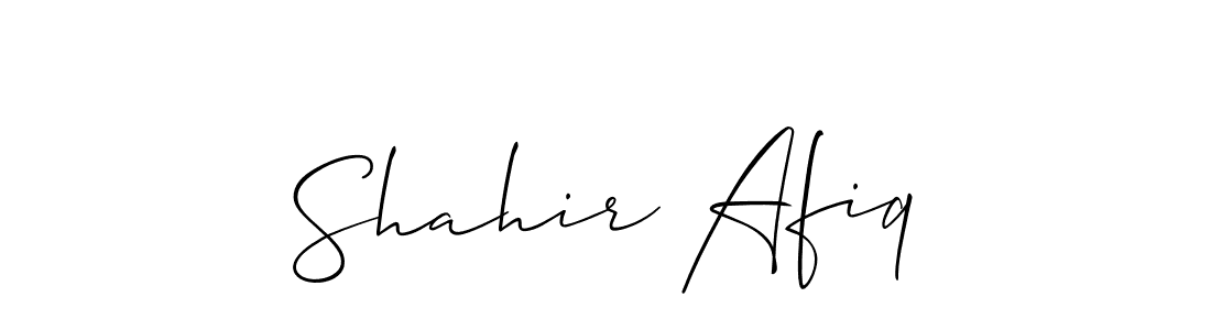 It looks lik you need a new signature style for name Shahir Afiq. Design unique handwritten (Allison_Script) signature with our free signature maker in just a few clicks. Shahir Afiq signature style 2 images and pictures png