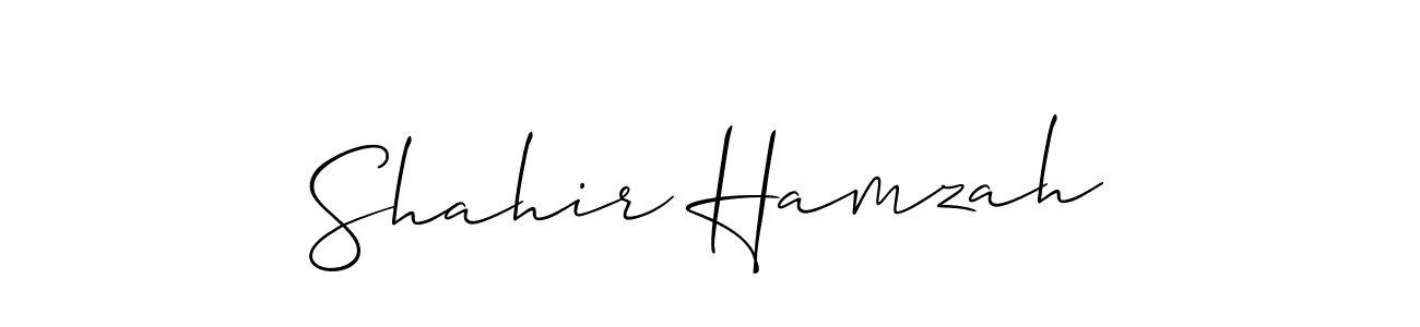 Use a signature maker to create a handwritten signature online. With this signature software, you can design (Allison_Script) your own signature for name Shahir Hamzah. Shahir Hamzah signature style 2 images and pictures png