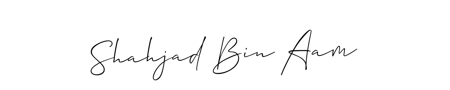 Shahjad Bin Aam stylish signature style. Best Handwritten Sign (Allison_Script) for my name. Handwritten Signature Collection Ideas for my name Shahjad Bin Aam. Shahjad Bin Aam signature style 2 images and pictures png