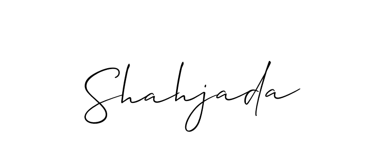 Design your own signature with our free online signature maker. With this signature software, you can create a handwritten (Allison_Script) signature for name Shahjada. Shahjada signature style 2 images and pictures png