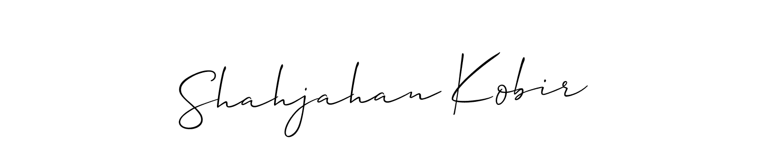 How to make Shahjahan Kobir signature? Allison_Script is a professional autograph style. Create handwritten signature for Shahjahan Kobir name. Shahjahan Kobir signature style 2 images and pictures png