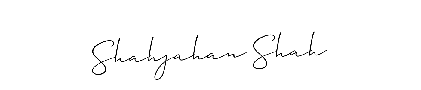 How to make Shahjahan Shah signature? Allison_Script is a professional autograph style. Create handwritten signature for Shahjahan Shah name. Shahjahan Shah signature style 2 images and pictures png