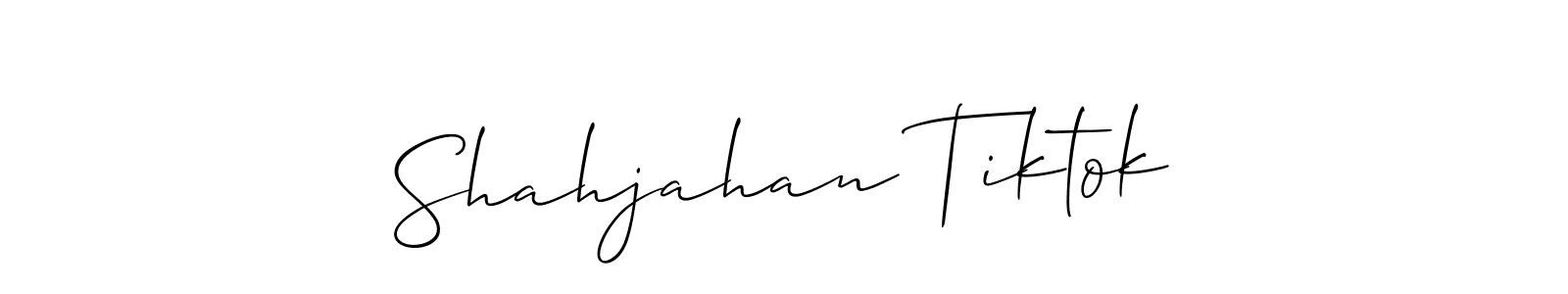 Design your own signature with our free online signature maker. With this signature software, you can create a handwritten (Allison_Script) signature for name Shahjahan Tiktok. Shahjahan Tiktok signature style 2 images and pictures png