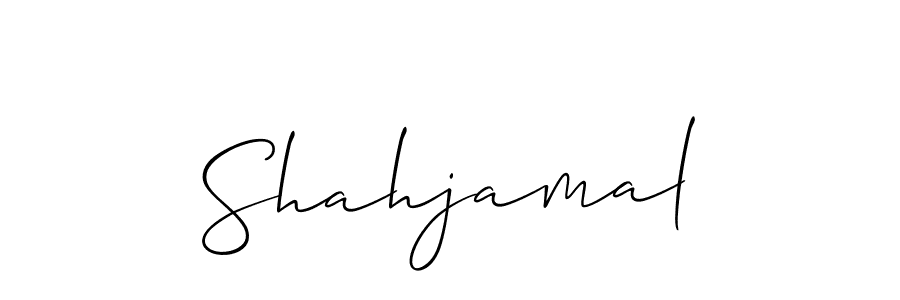 The best way (Allison_Script) to make a short signature is to pick only two or three words in your name. The name Shahjamal include a total of six letters. For converting this name. Shahjamal signature style 2 images and pictures png