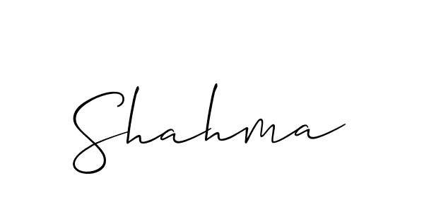 How to make Shahma name signature. Use Allison_Script style for creating short signs online. This is the latest handwritten sign. Shahma signature style 2 images and pictures png