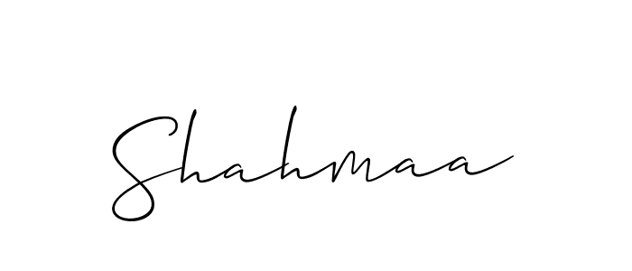 Create a beautiful signature design for name Shahmaa. With this signature (Allison_Script) fonts, you can make a handwritten signature for free. Shahmaa signature style 2 images and pictures png