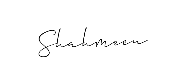 The best way (Allison_Script) to make a short signature is to pick only two or three words in your name. The name Shahmeen include a total of six letters. For converting this name. Shahmeen signature style 2 images and pictures png