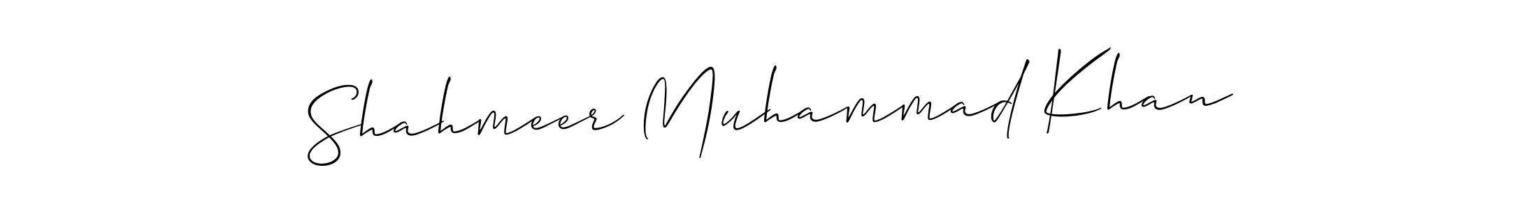 Similarly Allison_Script is the best handwritten signature design. Signature creator online .You can use it as an online autograph creator for name Shahmeer Muhammad Khan. Shahmeer Muhammad Khan signature style 2 images and pictures png