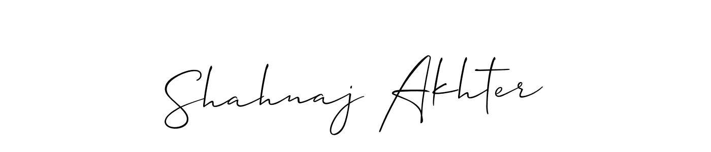 How to make Shahnaj Akhter signature? Allison_Script is a professional autograph style. Create handwritten signature for Shahnaj Akhter name. Shahnaj Akhter signature style 2 images and pictures png