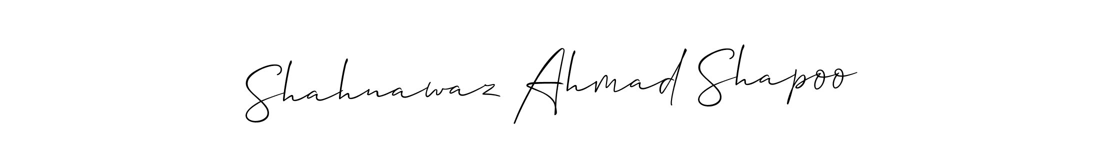 Use a signature maker to create a handwritten signature online. With this signature software, you can design (Allison_Script) your own signature for name Shahnawaz Ahmad Shapoo. Shahnawaz Ahmad Shapoo signature style 2 images and pictures png