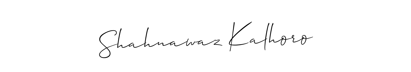 Also You can easily find your signature by using the search form. We will create Shahnawaz Kalhoro name handwritten signature images for you free of cost using Allison_Script sign style. Shahnawaz Kalhoro signature style 2 images and pictures png