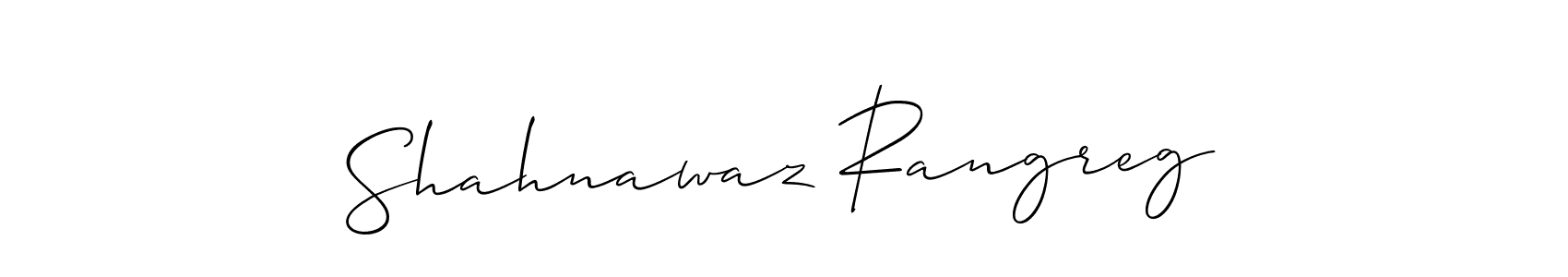 How to make Shahnawaz Rangreg signature? Allison_Script is a professional autograph style. Create handwritten signature for Shahnawaz Rangreg name. Shahnawaz Rangreg signature style 2 images and pictures png