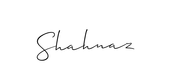 Make a beautiful signature design for name Shahnaz. With this signature (Allison_Script) style, you can create a handwritten signature for free. Shahnaz signature style 2 images and pictures png