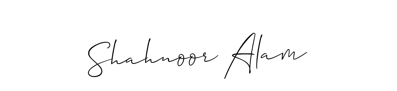 How to make Shahnoor Alam name signature. Use Allison_Script style for creating short signs online. This is the latest handwritten sign. Shahnoor Alam signature style 2 images and pictures png