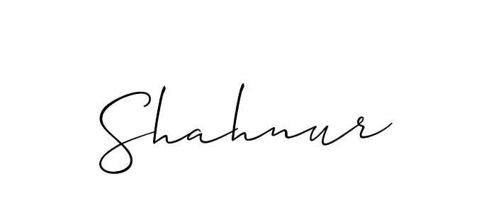 Design your own signature with our free online signature maker. With this signature software, you can create a handwritten (Allison_Script) signature for name Shahnur. Shahnur signature style 2 images and pictures png