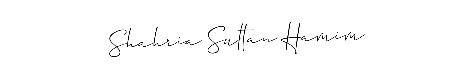 Shahria Sultan Hamim stylish signature style. Best Handwritten Sign (Allison_Script) for my name. Handwritten Signature Collection Ideas for my name Shahria Sultan Hamim. Shahria Sultan Hamim signature style 2 images and pictures png