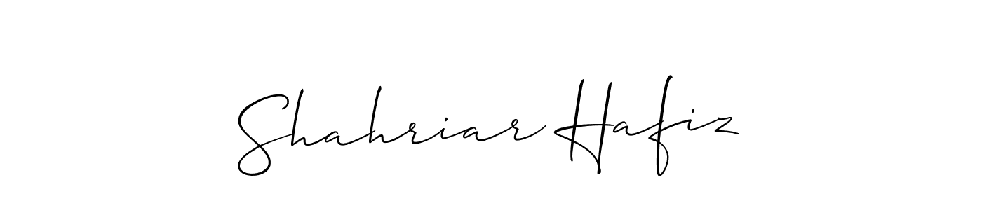 Also we have Shahriar Hafiz name is the best signature style. Create professional handwritten signature collection using Allison_Script autograph style. Shahriar Hafiz signature style 2 images and pictures png