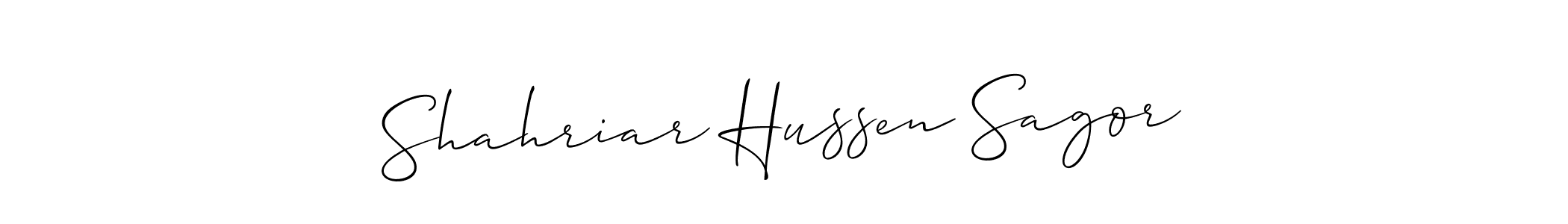 How to make Shahriar Hussen Sagor signature? Allison_Script is a professional autograph style. Create handwritten signature for Shahriar Hussen Sagor name. Shahriar Hussen Sagor signature style 2 images and pictures png