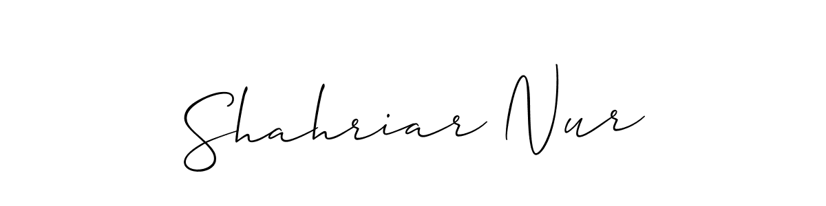 if you are searching for the best signature style for your name Shahriar Nur. so please give up your signature search. here we have designed multiple signature styles  using Allison_Script. Shahriar Nur signature style 2 images and pictures png