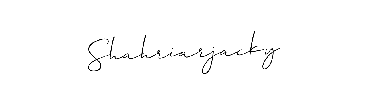 You should practise on your own different ways (Allison_Script) to write your name (Shahriarjacky) in signature. don't let someone else do it for you. Shahriarjacky signature style 2 images and pictures png