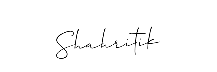 Make a beautiful signature design for name Shahritik. With this signature (Allison_Script) style, you can create a handwritten signature for free. Shahritik signature style 2 images and pictures png