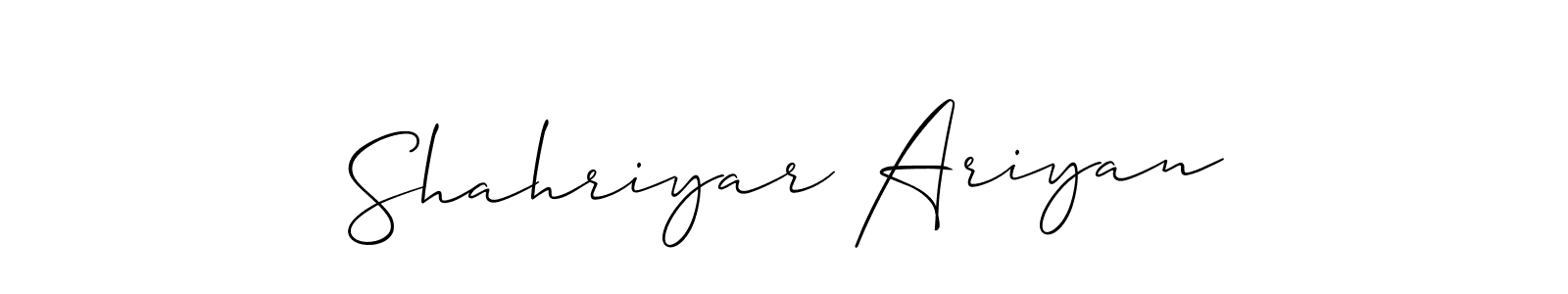 Once you've used our free online signature maker to create your best signature Allison_Script style, it's time to enjoy all of the benefits that Shahriyar Ariyan name signing documents. Shahriyar Ariyan signature style 2 images and pictures png