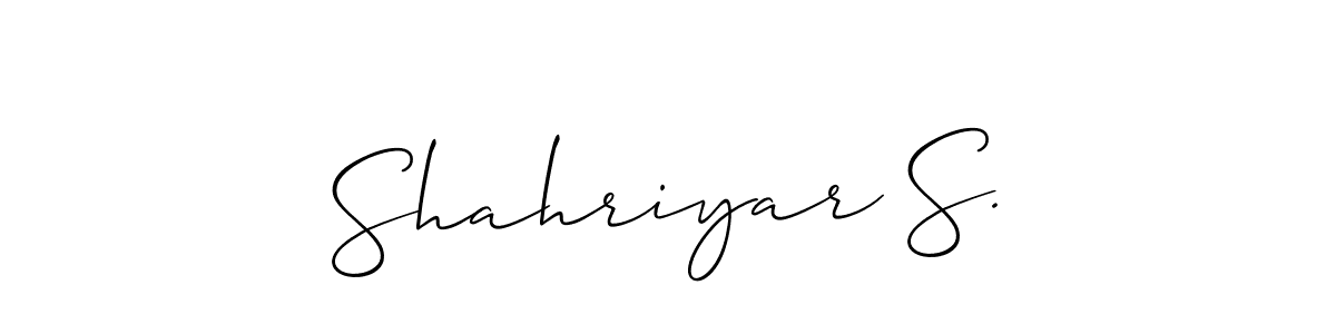 See photos of Shahriyar S. official signature by Spectra . Check more albums & portfolios. Read reviews & check more about Allison_Script font. Shahriyar S. signature style 2 images and pictures png