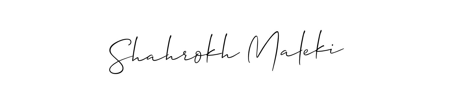 This is the best signature style for the Shahrokh Maleki name. Also you like these signature font (Allison_Script). Mix name signature. Shahrokh Maleki signature style 2 images and pictures png