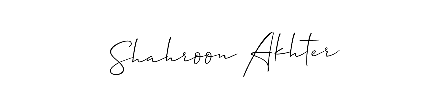 You should practise on your own different ways (Allison_Script) to write your name (Shahroon Akhter) in signature. don't let someone else do it for you. Shahroon Akhter signature style 2 images and pictures png