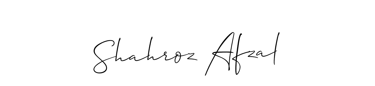 How to make Shahroz Afzal signature? Allison_Script is a professional autograph style. Create handwritten signature for Shahroz Afzal name. Shahroz Afzal signature style 2 images and pictures png