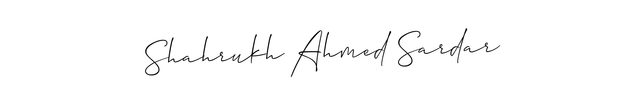 Create a beautiful signature design for name Shahrukh Ahmed Sardar. With this signature (Allison_Script) fonts, you can make a handwritten signature for free. Shahrukh Ahmed Sardar signature style 2 images and pictures png