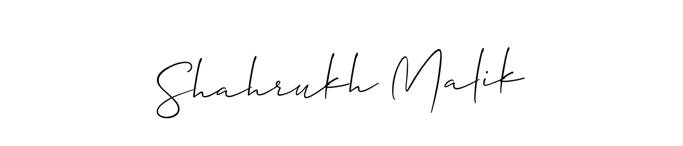 Also You can easily find your signature by using the search form. We will create Shahrukh Malik name handwritten signature images for you free of cost using Allison_Script sign style. Shahrukh Malik signature style 2 images and pictures png