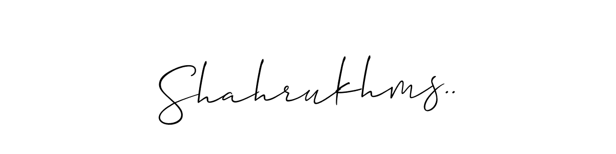 Create a beautiful signature design for name Shahrukhms... With this signature (Allison_Script) fonts, you can make a handwritten signature for free. Shahrukhms.. signature style 2 images and pictures png