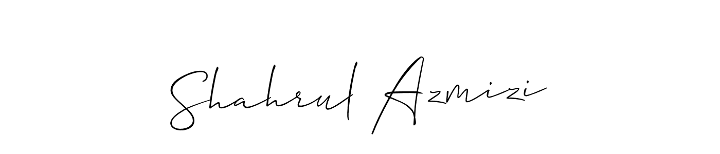 Shahrul Azmizi stylish signature style. Best Handwritten Sign (Allison_Script) for my name. Handwritten Signature Collection Ideas for my name Shahrul Azmizi. Shahrul Azmizi signature style 2 images and pictures png