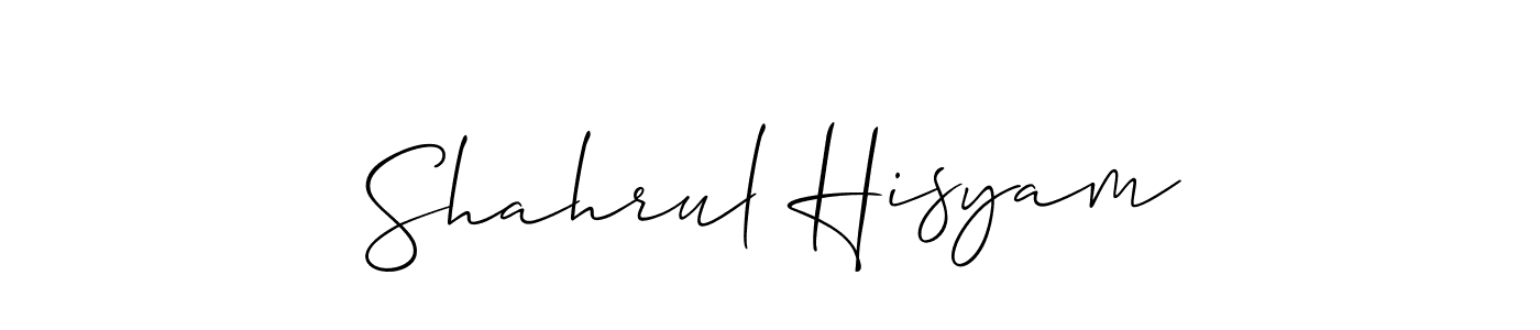 How to Draw Shahrul Hisyam signature style? Allison_Script is a latest design signature styles for name Shahrul Hisyam. Shahrul Hisyam signature style 2 images and pictures png