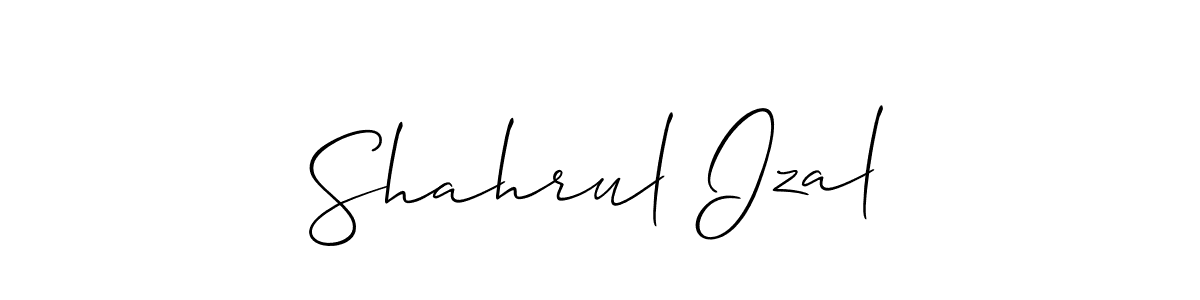 Best and Professional Signature Style for Shahrul Izal. Allison_Script Best Signature Style Collection. Shahrul Izal signature style 2 images and pictures png