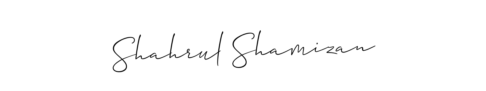 It looks lik you need a new signature style for name Shahrul Shamizan. Design unique handwritten (Allison_Script) signature with our free signature maker in just a few clicks. Shahrul Shamizan signature style 2 images and pictures png