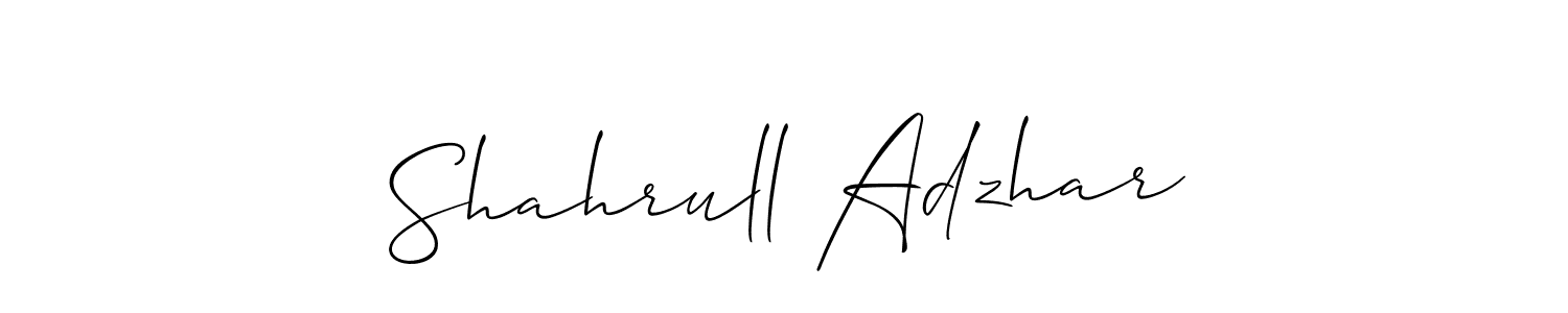 The best way (Allison_Script) to make a short signature is to pick only two or three words in your name. The name Shahrull Adzhar include a total of six letters. For converting this name. Shahrull Adzhar signature style 2 images and pictures png