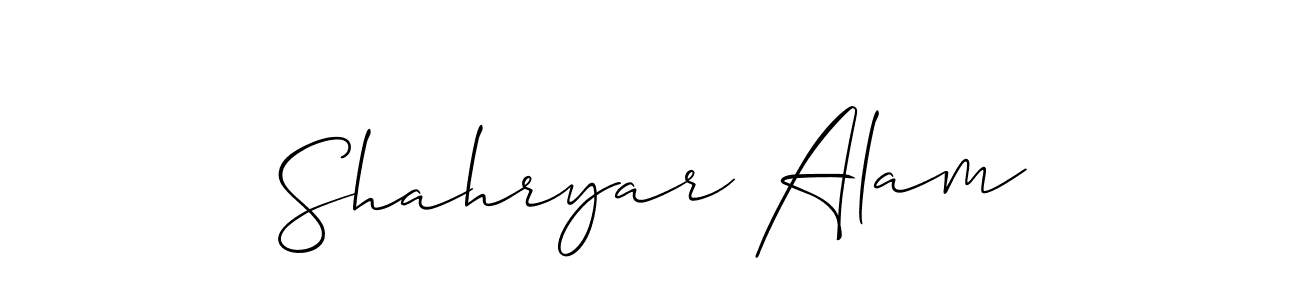 How to make Shahryar Alam signature? Allison_Script is a professional autograph style. Create handwritten signature for Shahryar Alam name. Shahryar Alam signature style 2 images and pictures png